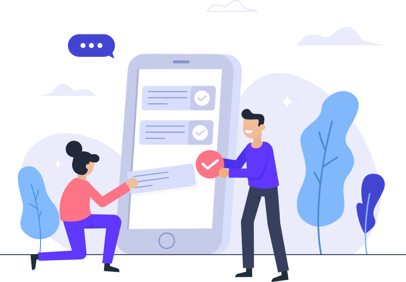 Support and collaboration illustration